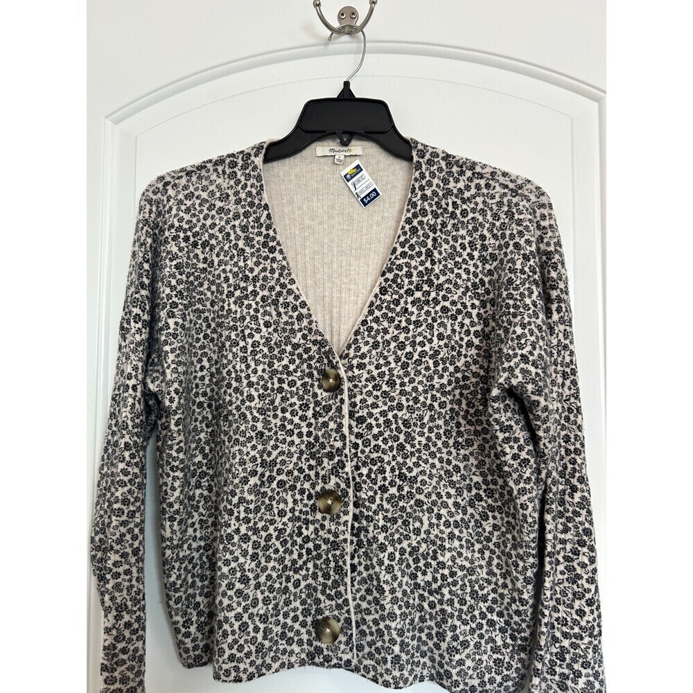 Madewell Vintage Ditsy Cameron Floral Cardigan Alpaca Wool size S boho prairie - Picture 2 of 9